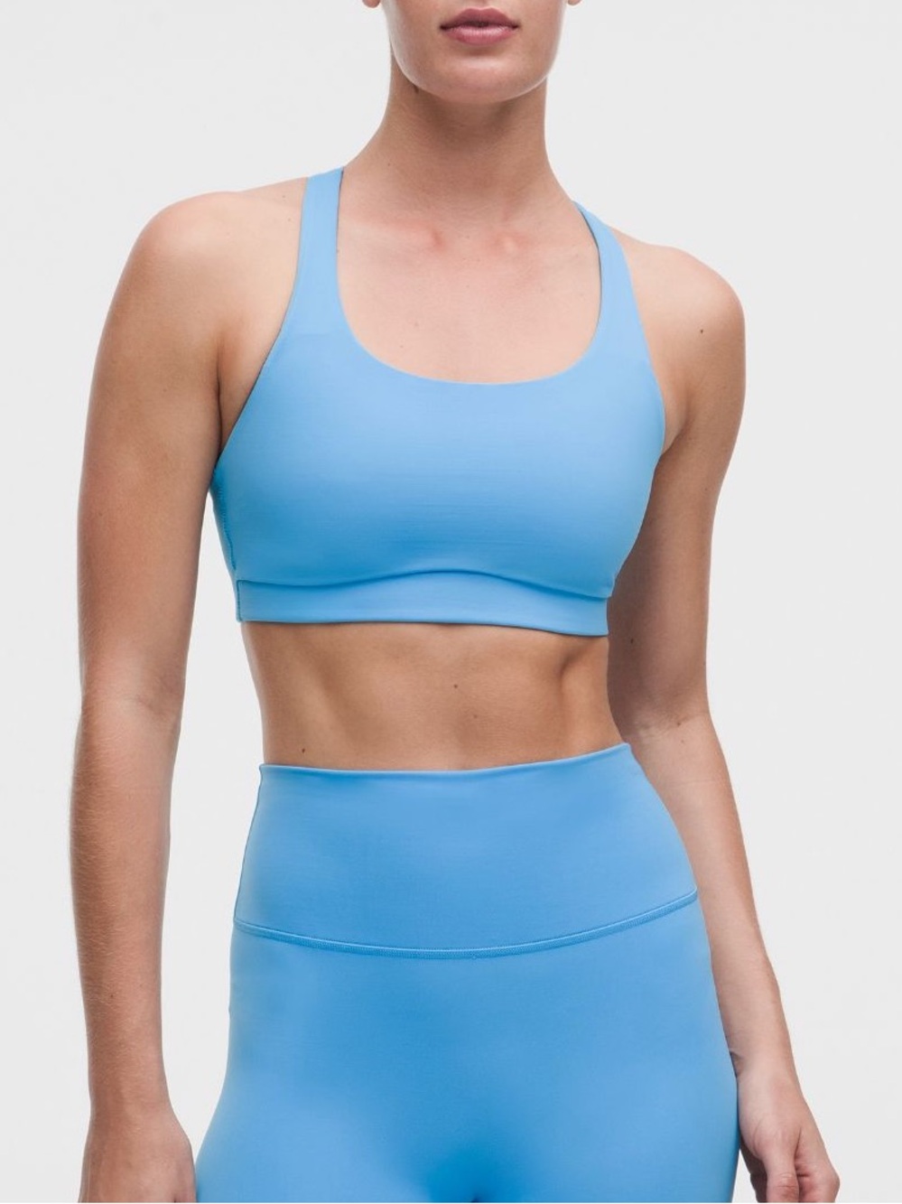 Women's Lululemon Energy medium support Sports Bra b-d cup, Blue, size medium